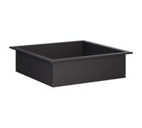 vidaXL Anello per Focolare Nero 90 x 90 x 25 cm Acciaio