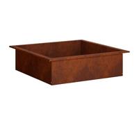 vidaXL Anello per Focolare Ruggine 90 x 90 x 25 cm Acciaio Corten