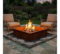 vidaXL Anello per Focolare Ruggine 90 x 90 x 25 cm Acciaio Corten