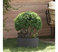 vidaXL Anello per vaso Nero 40 x 40 x 20 cm Acciaio laminato a freddo