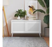 vidaXL Ante a Lamelle 2 pz Bianche 39,5x49,4 cm in Legno di Pino