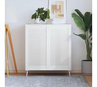 vidaXL Ante a Lamelle 2 pz Bianche 99,3x49,4 cm in Legno di Pino