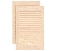 vidaXL Ante a Lamelle 2 pz in Legno Massello di Pino 61,5x39,4 cm