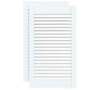 vidaXL Ante a Lamelle 2 pz in Legno Massello di Pino Bianche 69x39,4cm