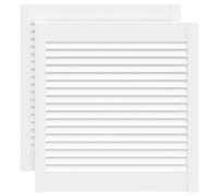 vidaXL Ante a Lamelle 2 pz Legno Massello di Pino Bianche 61,5x59,4 cm