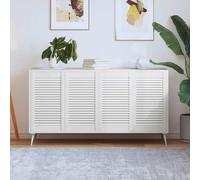 vidaXL Ante a Lamelle 4 pz Bianche 69x39,4 cm in Legno di Pino