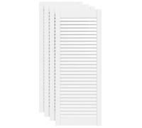 vidaXL Ante a Lamelle 4 pz Legno Massello di Pino Bianche 99,3x39,4 cm