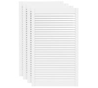 vidaXL Ante a Lamelle 4 pz Legno Massello di Pino Bianche 99,3x59,4 cm