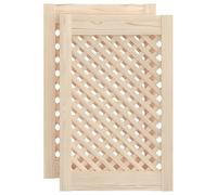 vidaXL Ante con Design a Reticolo 2 pz 39,5x61,5 cm in Legno di Pino