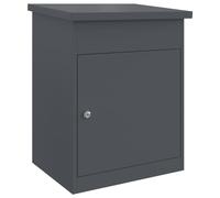 vidaXL Antracite cassetta delle lettere con porta in acciaio inox e serratura a camme, impermeabile, 44 x 35 x 59 cm, finitura opaca, stoccaggio bloccabile per la posta all'aperto. Grigio