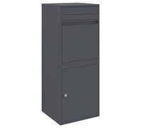 vidaXL Antracite Moderna cassetta delle lettere esterna in acciaio - Scatola ricevitore 41 x 38 x 103 cm, impermeabile, con serrature a camme sicure, facile inserimento, forma rettangolare