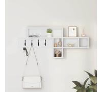 vidaXL Appendiabiti a muro A parete Bianco 100 x 12 x 43,5 cm