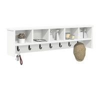 vidaXL Appendiabiti a muro A parete Bianco 100 x 16 x 26 cm