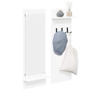 vidaXL Appendiabiti a muro A parete Bianco 70 x 10 x 90 cm