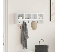 vidaXL Appendiabiti a muro A parete Bianco 75 x 16 x 26 cm