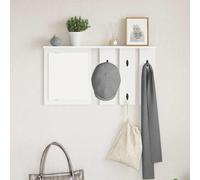 vidaXL Appendiabiti a muro A parete Bianco 85 x 10 x 45 cm
