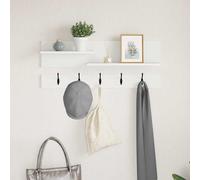 vidaXL Appendiabiti a muro A parete Bianco 90 x 15 x 36 cm