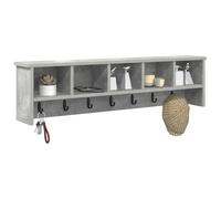 vidaXL Appendiabiti a Muro Grigio Cemento 100 x 16 x 26 cm, Attaccapanni Moderno, sospeso, mensola Funzionale per Ingresso, salvaspazio, Soluzione d'arredo Trendy