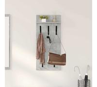 vidaXL Appendiabiti a Muro Grigio Cemento 90 x 40 x 10 cm, Organizer da Muro per corridoio, attaccapanni Rettangolare, Design Moderno, salvaspazio, Pratico