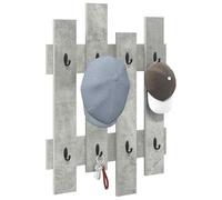 vidaXL Appendiabiti a muro A parete Grigio cemento 60 x 3 x 82 cm