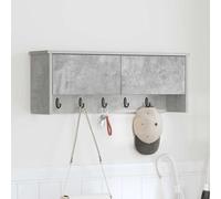 vidaXL Appendiabiti a muro A parete Grigio cemento 80 x 20 x 30 cm