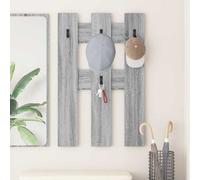 vidaXL Appendiabiti a muro A parete Grigio Sonoma 65 x 3 x 100 cm