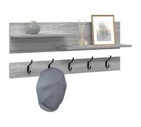 vidaXL Appendiabiti a muro A parete Grigio Sonoma 90 x 15 x 36 cm