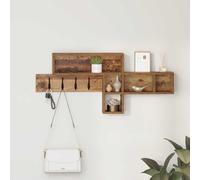 vidaXL Appendiabiti a muro A parete Legno vecchio 100 x 12 x 43,5 cm