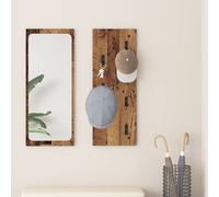 vidaXL Appendiabiti a Muro Legno Vecchio 30 x 1,5 x 80 cm, Appendino da Muro Rettangolare, Ganci per Ingresso, per Cappelli e organizzazione Domestica