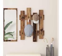 vidaXL Appendiabiti a muro A parete Legno vecchio 60 x 3 x 82 cm