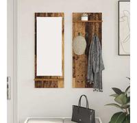 vidaXL Appendiabiti a muro A parete Legno vecchio 70 x 10 x 90 cm