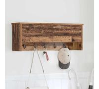 vidaXL Appendiabiti a muro A parete Legno vecchio 80 x 20 x 30 cm