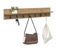vidaXL Appendiabiti a Muro Rovere Artigianale 100 x 10.5 x 18 cm, Mobili per Ingresso, Ganci Moderni, Storage Pratico, Organizer Versatile, scaffale per Parete, Decorazione Elegante