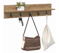 vidaXL Appendiabiti a Muro Rovere Artigianale 80 x 10.5 x 18 cm, Mobili per Ingresso, Ganci Moderni, Storage Pratico, Organizer Versatile, scaffale per Parete, Decorazione Elegante