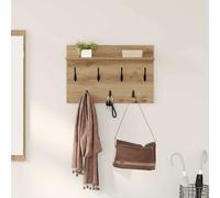 vidaXL Appendiabiti a muro A parete Rovere artigianale 60 x 40 x 12 cm