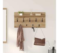 vidaXL Appendiabiti da Muro in Legno ingegnerizzato, 80 x 40 x 12 cm, Design Moderno con Ganci pratici. Superficie Resistente all'abrasione, Perfetto per organizzare Il corridoio. Installazione pers