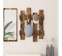vidaXL Appendiabiti a muro A parete Rovere fumé 60 x 3 x 82 cm