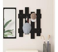 vidaXL Appendiabiti a muro A parete Rovere Nero 60 x 3 x 82 cm