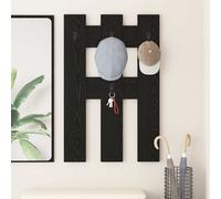 vidaXL Appendiabiti a muro A parete Rovere Nero 65 x 3 x 100 cm