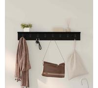 vidaXL Appendiabiti a muro A parete Rovere Nero 80 x 10,5 x 10,5 cm