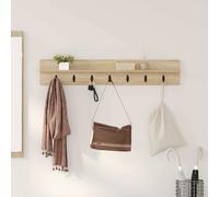 vidaXL Appendiabiti a Muro Rovere Sonoma 100 x 10.5 x 18 cm, Mobili per Ingresso, Ganci Moderni, Storage Pratico, Organizer Versatile, scaffale per Parete, Decorazione Elegante
