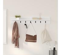 vidaXL Appendiabiti a muro Bianco 100 x 10.5 x 18 cm Legno multistrato