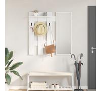 vidaXL Appendiabiti a muro Bianco 100 x 10 x 100 cm Legno multistrato