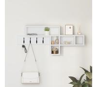 vidaXL Appendiabiti a muro Bianco 100 x 12 x 43.5 cm Legno multistrato