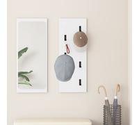 vidaXL Appendiabiti a muro Bianco 30 x 1.5 x 80 cm Legno multistrato