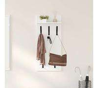vidaXL Appendiabiti a muro Bianco 40 x 10 x 90 cm Legno multistrato