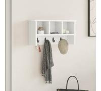 vidaXL Appendiabiti a muro Bianco 50 x 16 x 26 cm
