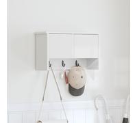 vidaXL Appendiabiti a muro Bianco 50 x 20 x 30 cm Legno multistrato