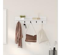 vidaXL Appendiabiti a muro Bianco 80 x 10.5 x 18 cm Legno multistrato