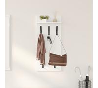 vidaXL Appendiabiti a muro Bianco 90 x 40 x 10 cm Legno multistrato